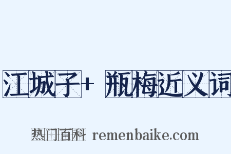 江城子+瓶梅近义词是什么意思的图片